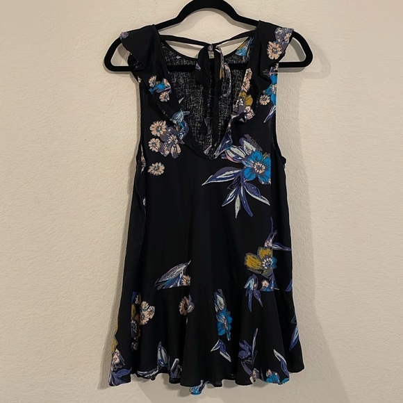 Free People Women Summer in Tutlum Tunic Small Black Coastal Longline Lagenlook - Picture 7 of 15